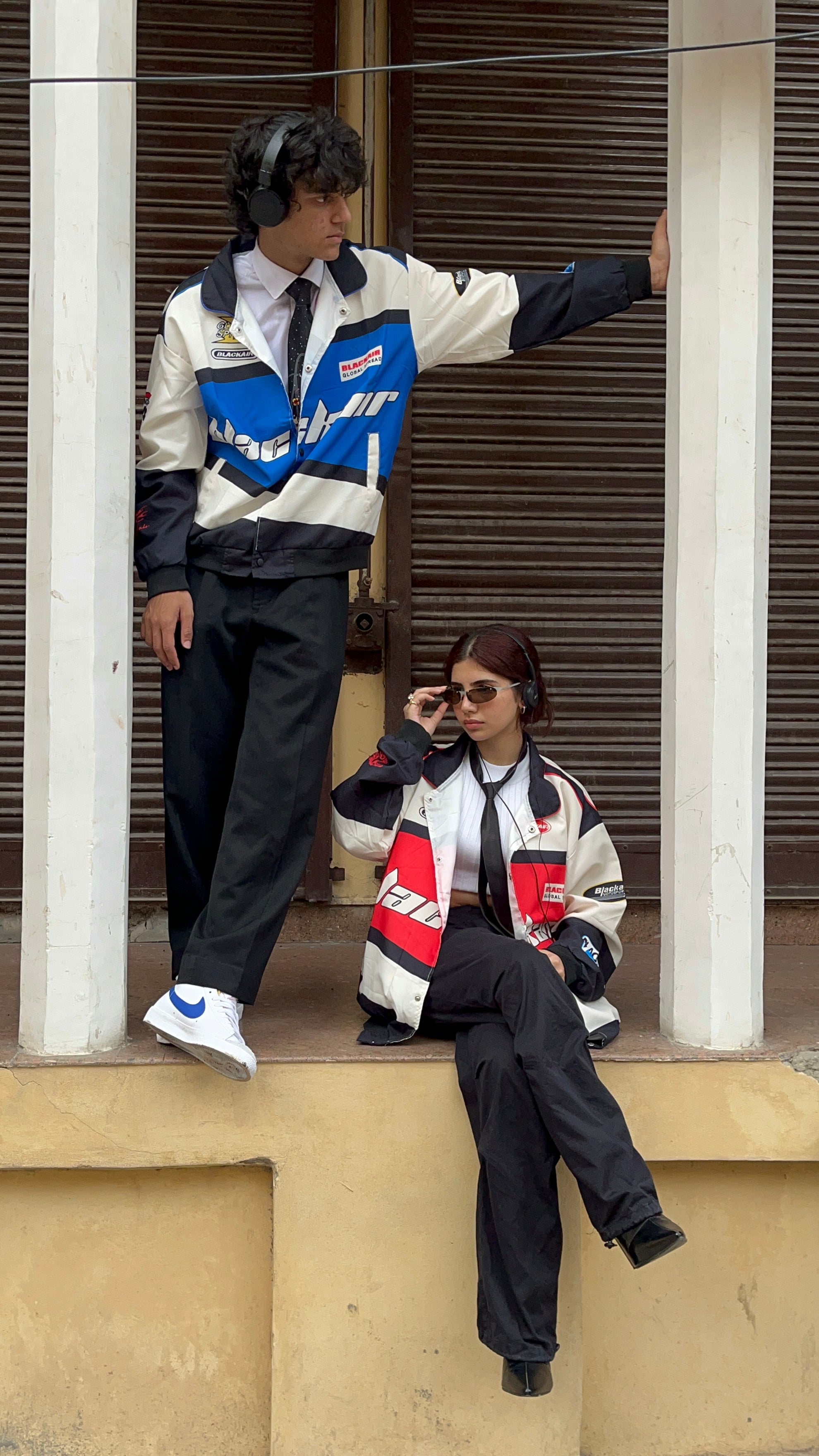 Black-Air Parachute Jacket (Printed)