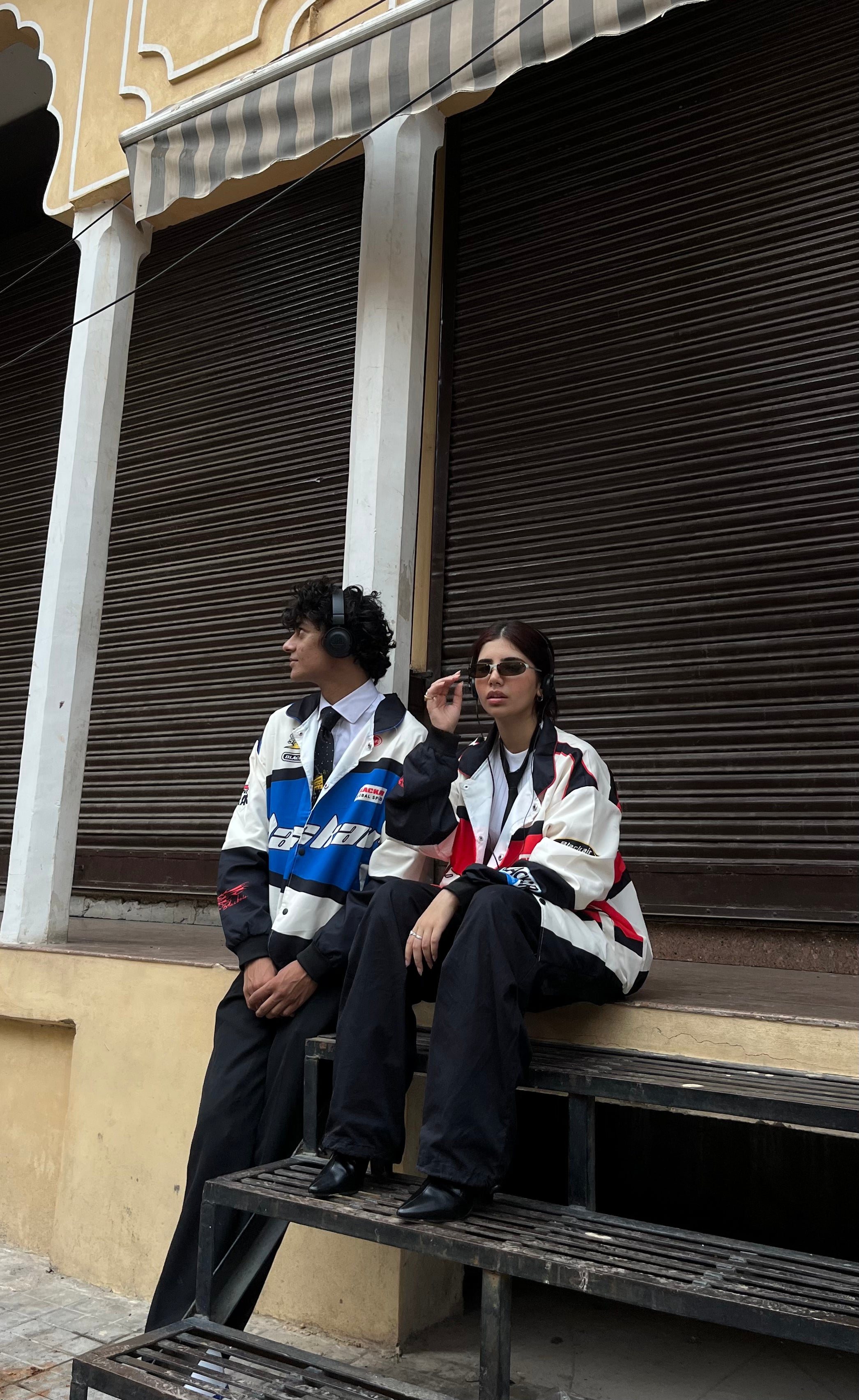 Black-Air Parachute Jacket (Printed)