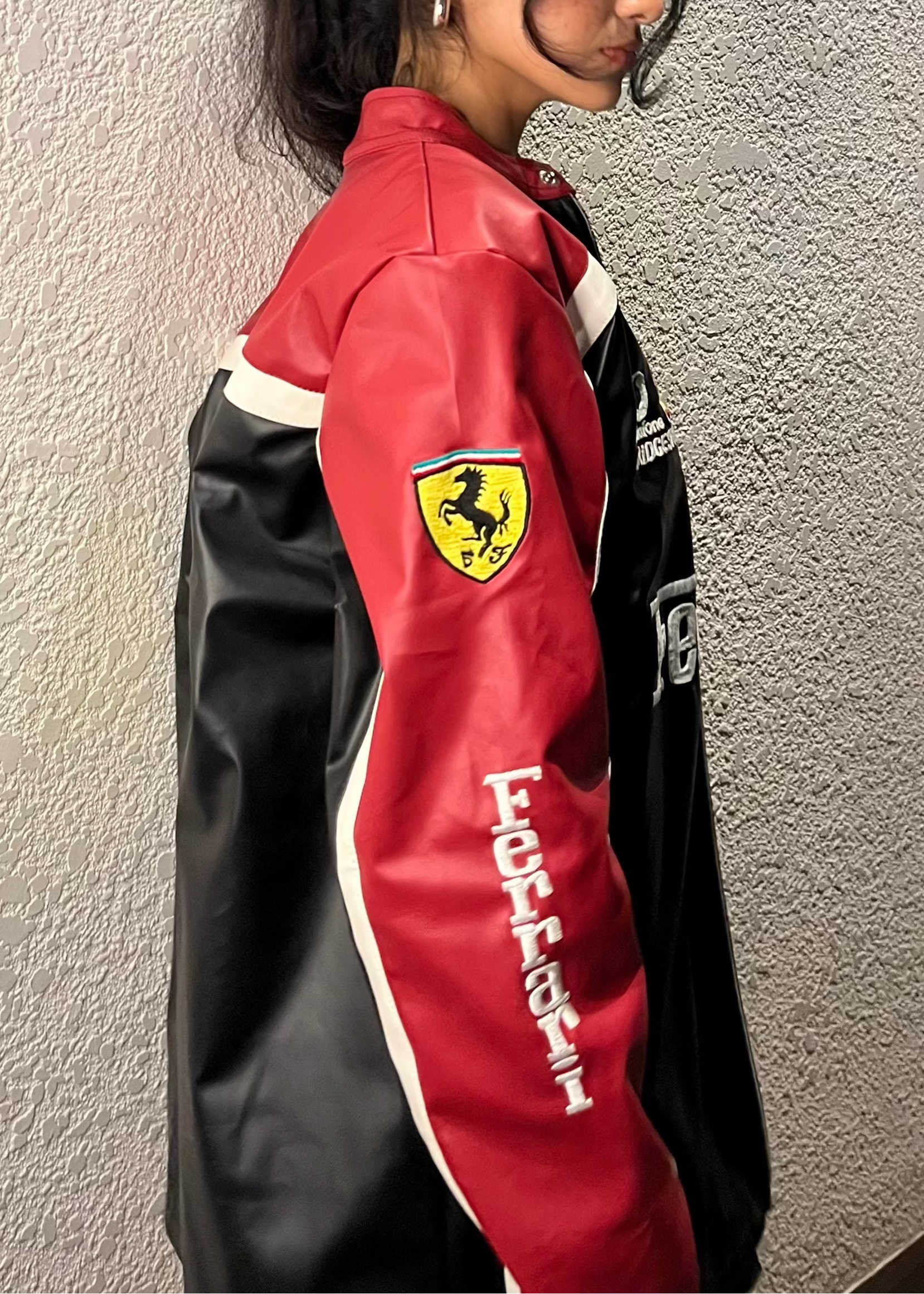 Red Ferrari Leather Jacket