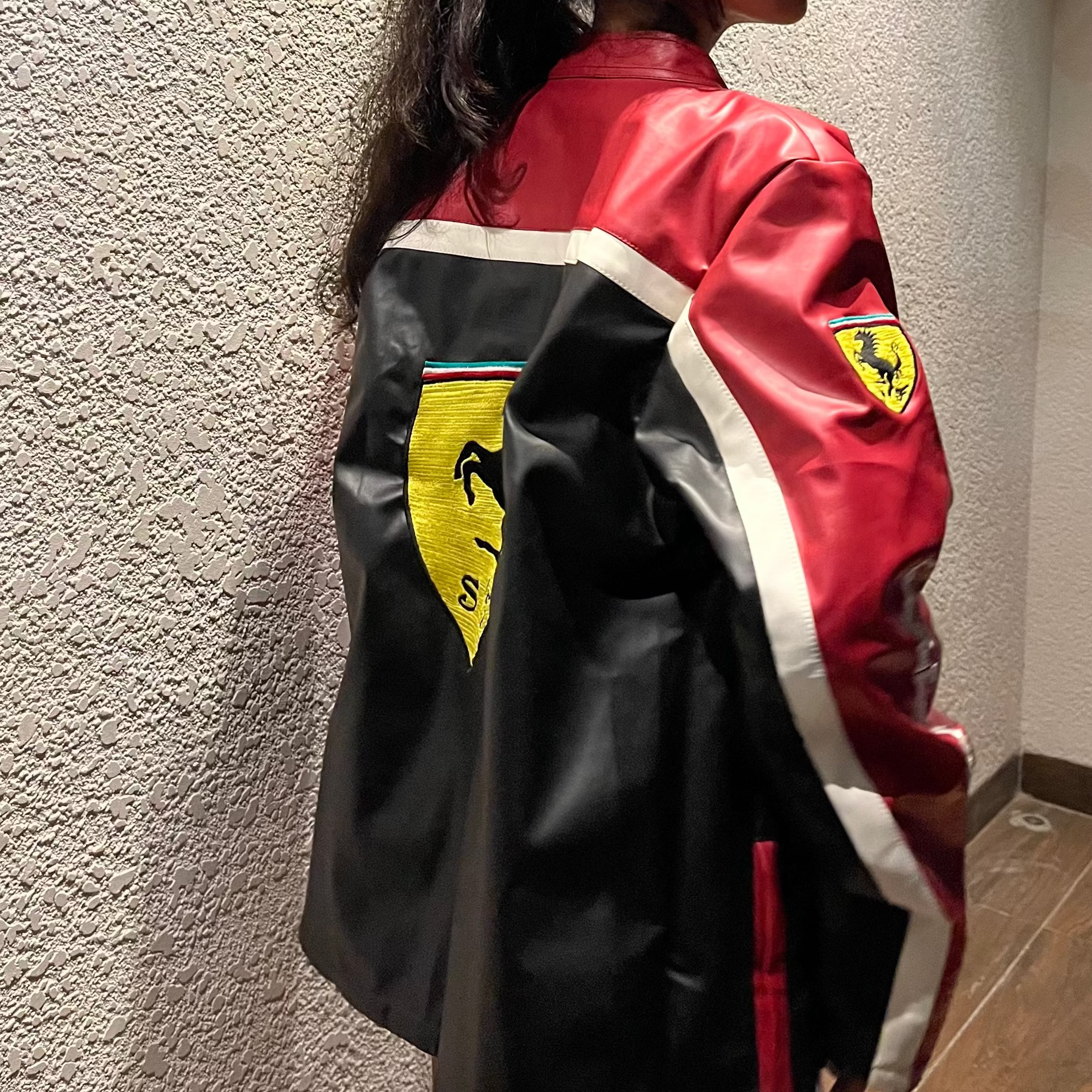 Red Ferrari Leather Jacket