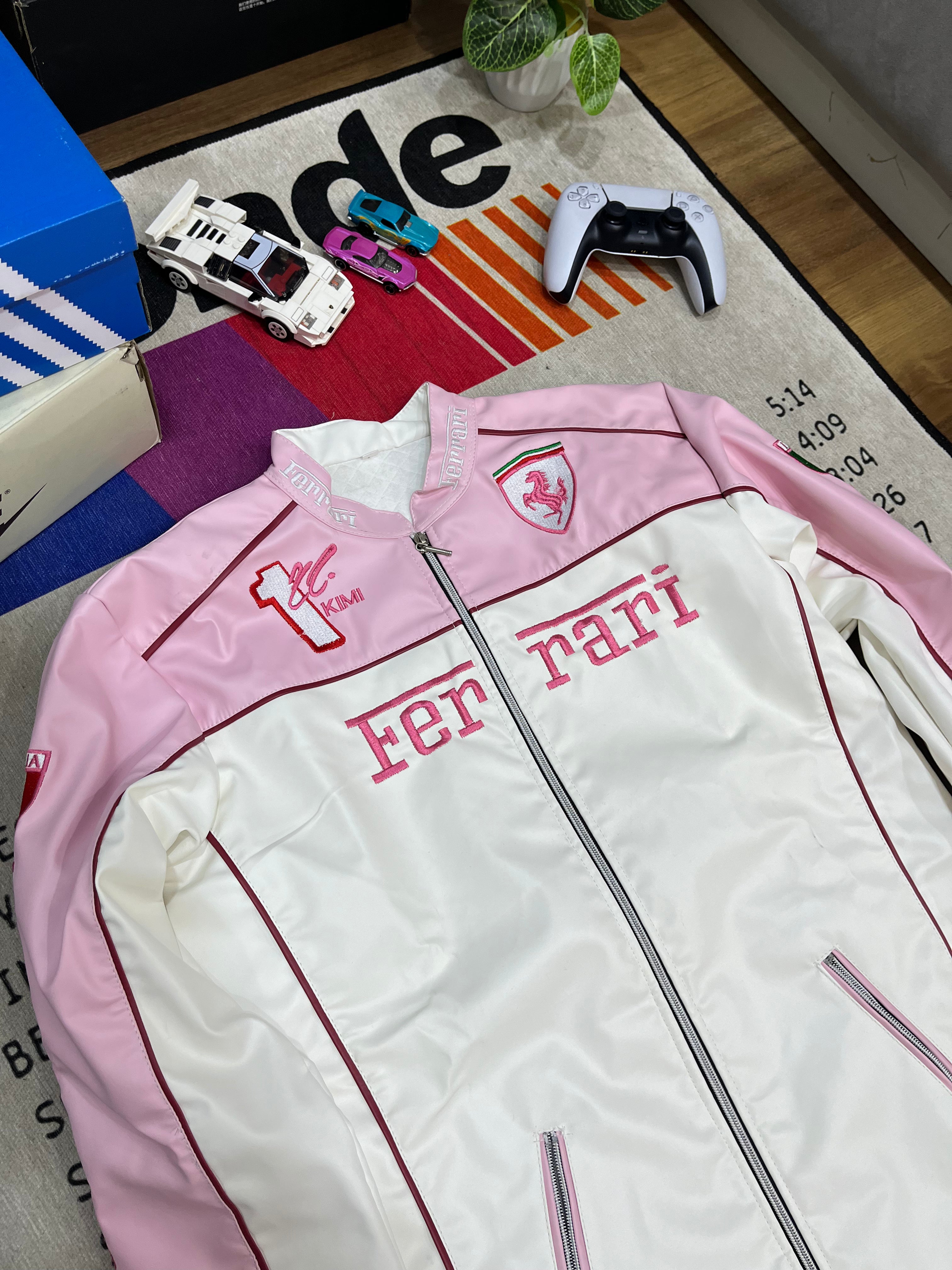 Pink Ferrari Leather Jacket