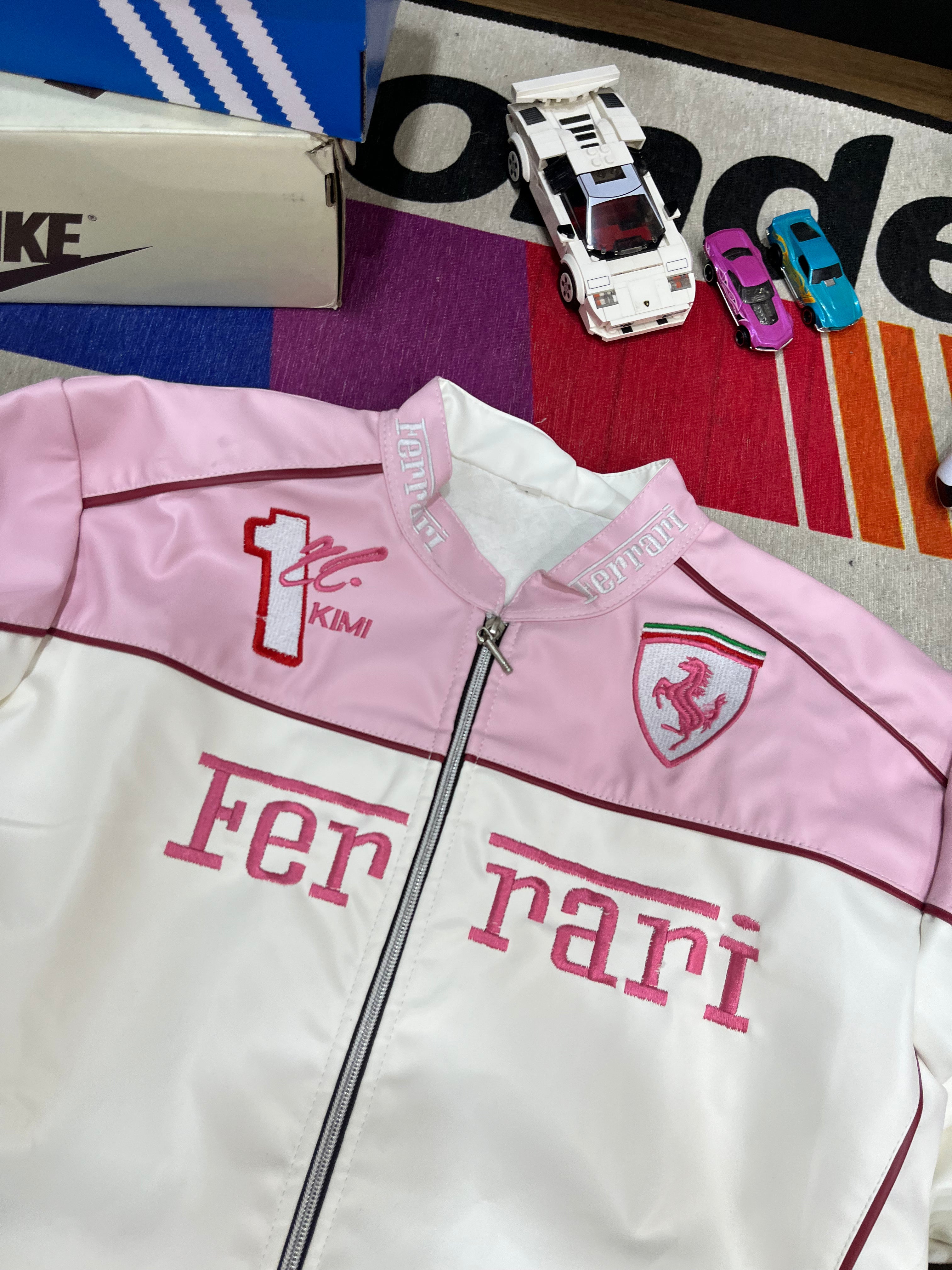 Pink Ferrari Leather Jacket