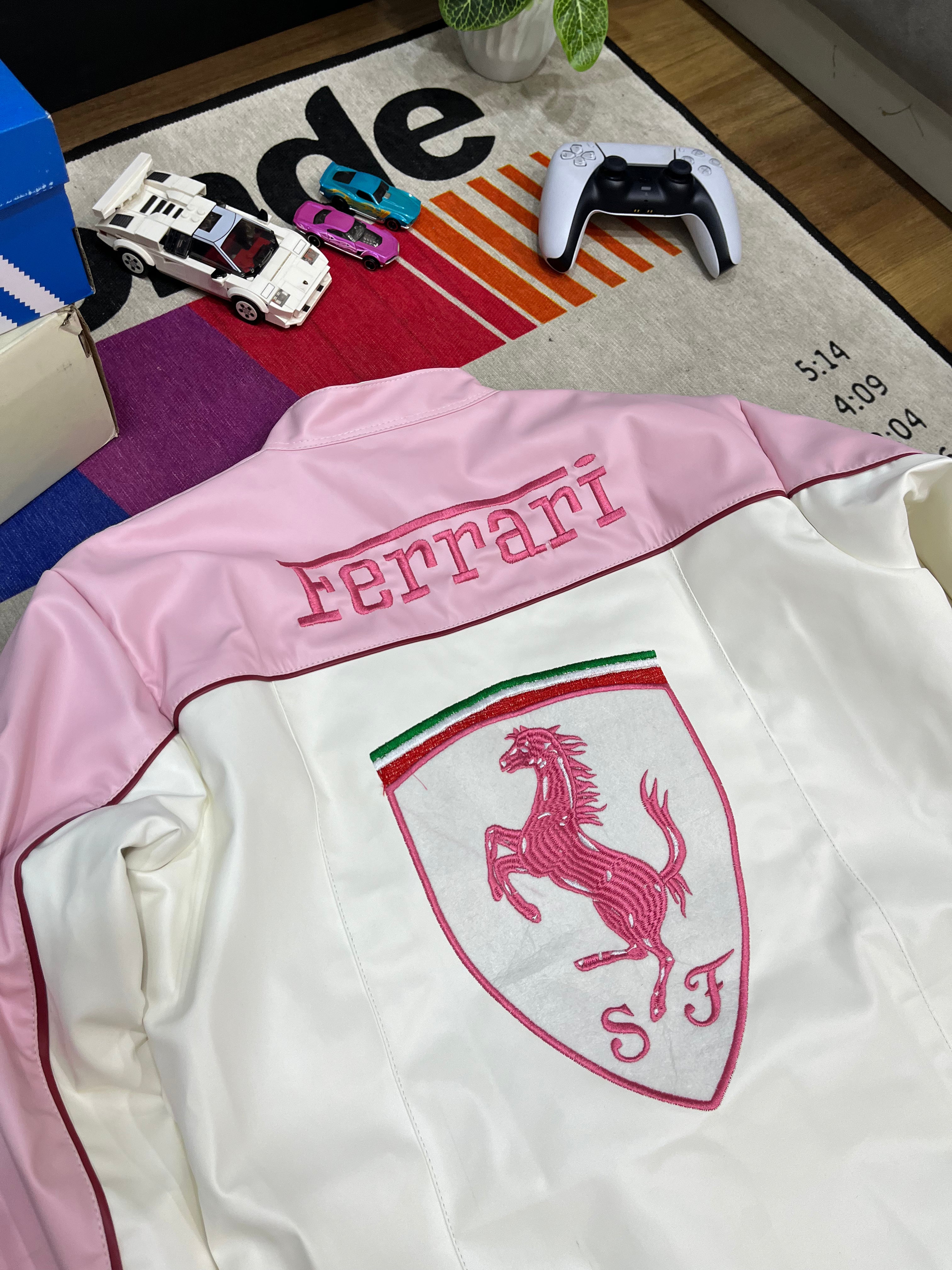 Pink Ferrari Leather Jacket