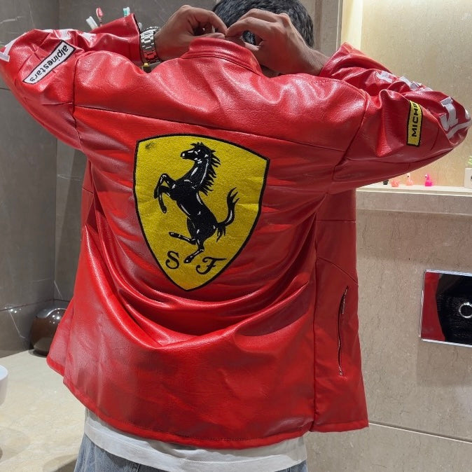 OG Red Ferrari Leather Jacket